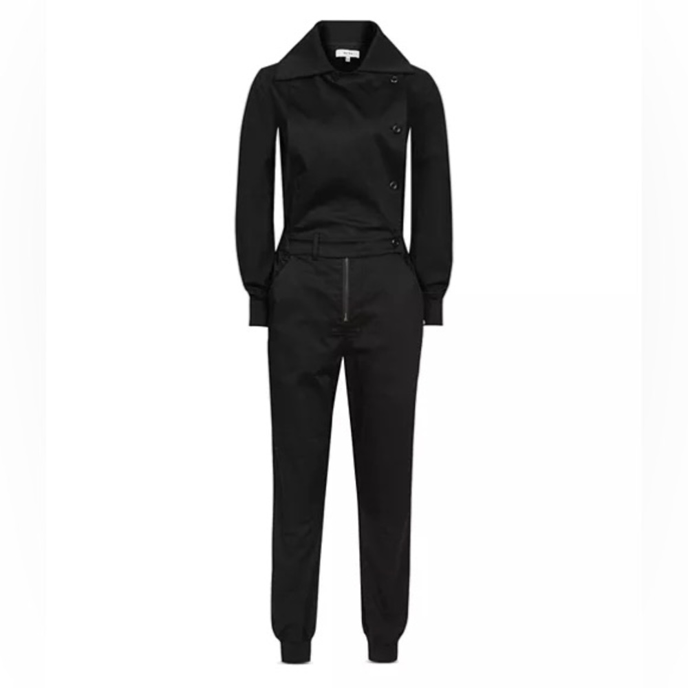 Reiss Ellis Utility Black Women's Jumpsuit Size 4 NWT